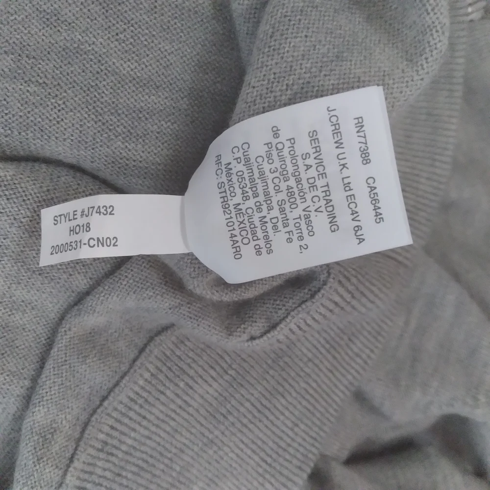 J. Crew Mens Merino Wool Quarter Zip Sweater Medium Gray Minimalist Quiet Luxury